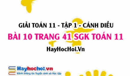 Giải bài 10 trang 41 Toán 11 tập 1 SGK Cánh Diều